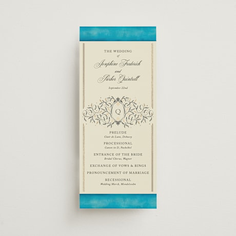 Foil-Pressed Wedding Programs