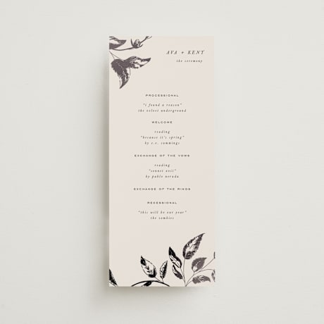 Foil-Pressed Wedding Programs