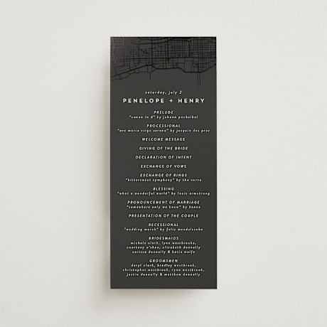 Foil-Pressed Wedding Programs