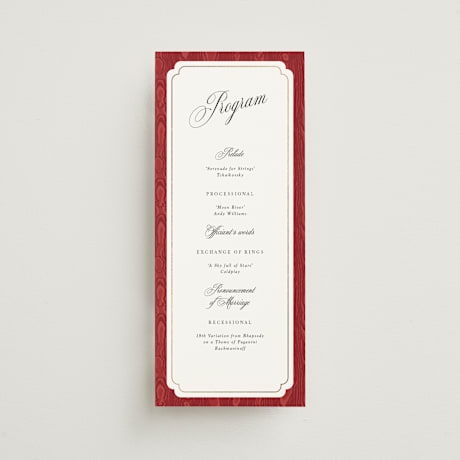 Foil-Pressed Wedding Programs