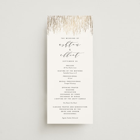 Foil-Pressed Wedding Programs