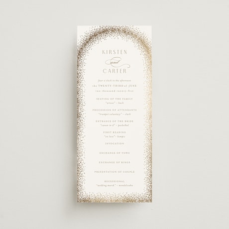 Foil-Pressed Wedding Programs