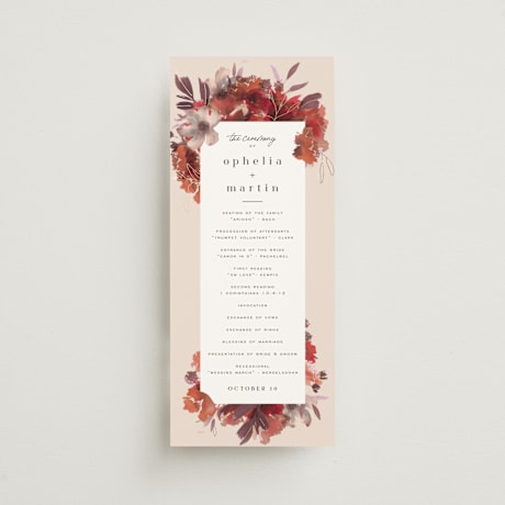 Foil-Pressed Wedding Programs