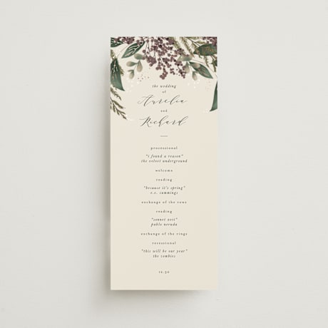Foil-Pressed Wedding Programs