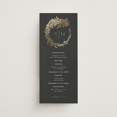 Foil-Pressed Wedding Programs