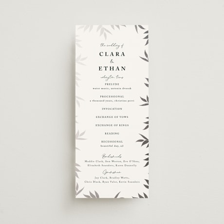Foil-Pressed Wedding Programs