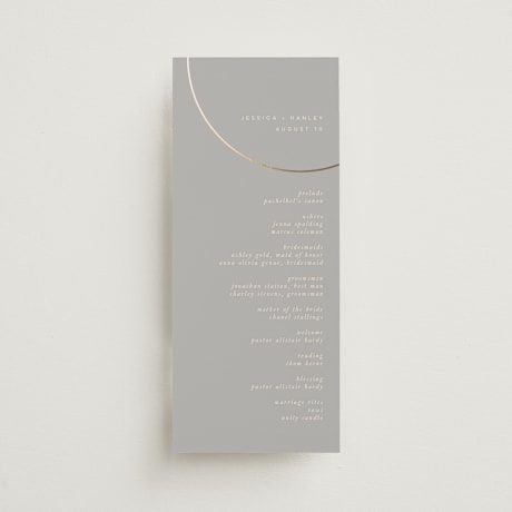 Foil-Pressed Wedding Programs