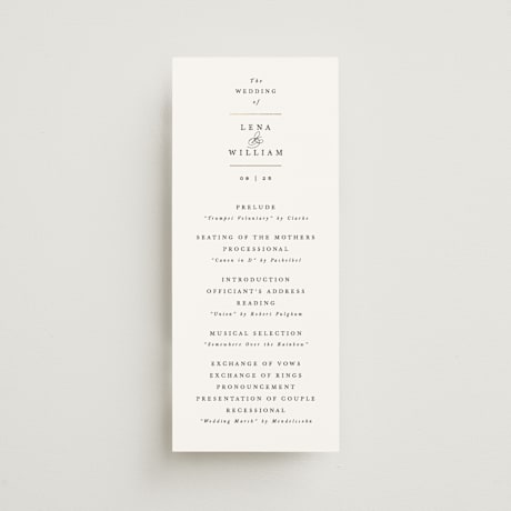 Foil-Pressed Wedding Programs