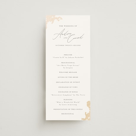 Foil-Pressed Wedding Programs