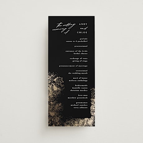Foil-Pressed Wedding Programs