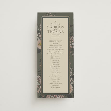 Foil-Pressed Wedding Programs