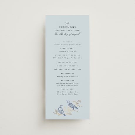 Foil-Pressed Wedding Programs