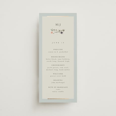 Foil-Pressed Wedding Programs