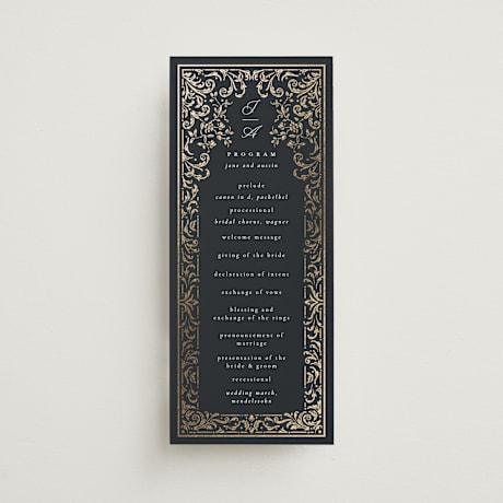 Foil-Pressed Wedding Programs