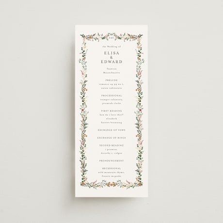 Foil-Pressed Wedding Programs