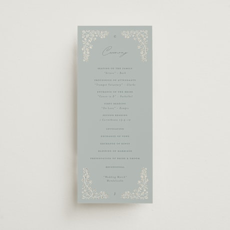 Foil-Pressed Wedding Programs