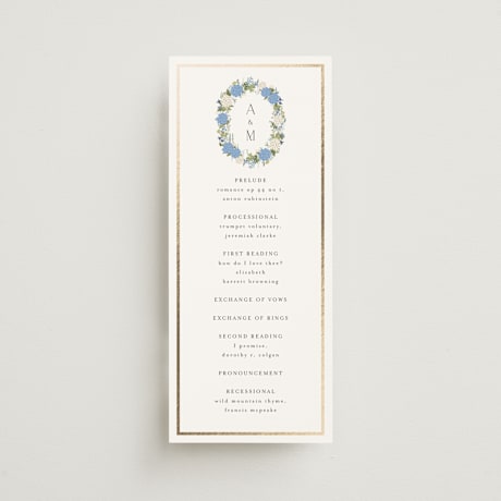 Foil-Pressed Wedding Programs