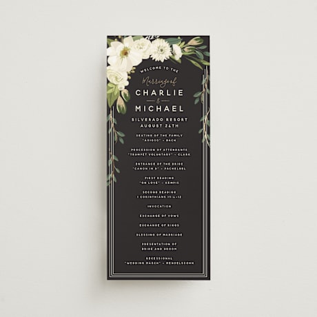 Foil-Pressed Wedding Programs
