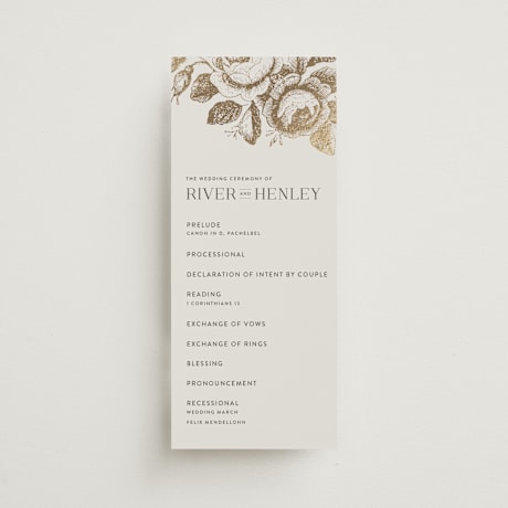 Foil-Pressed Wedding Programs