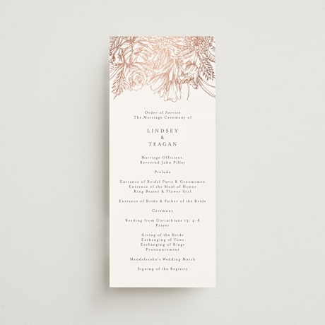 Foil-Pressed Wedding Programs
