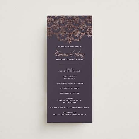 Foil-Pressed Wedding Programs