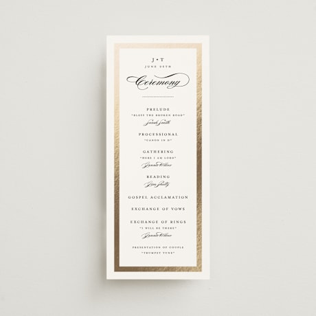 Foil-Pressed Wedding Programs