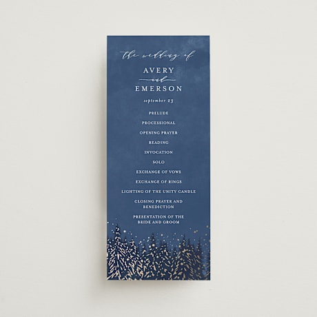 Foil-Pressed Wedding Programs