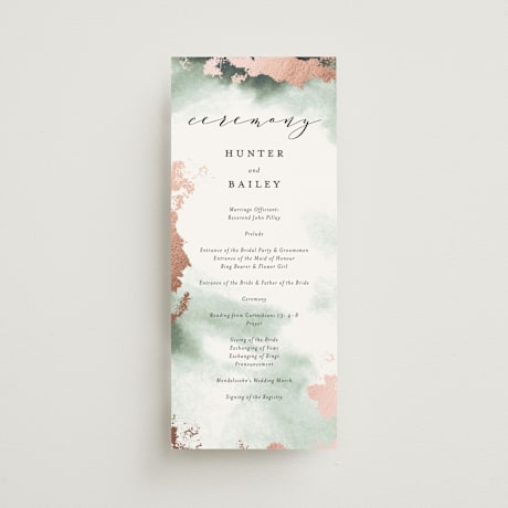 Foil-Pressed Wedding Programs