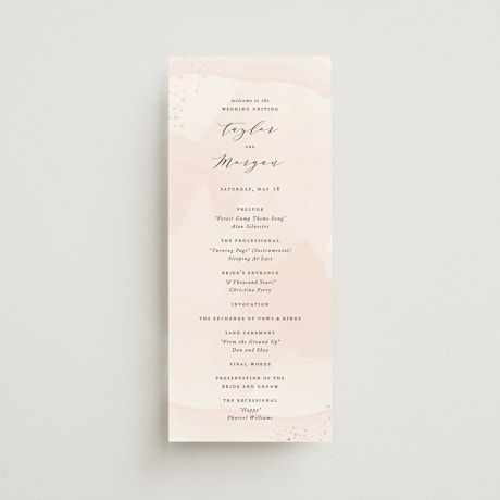 Foil-Pressed Wedding Programs