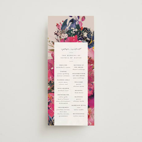 Foil-Pressed Wedding Programs
