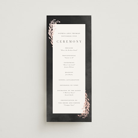 Foil-Pressed Wedding Programs