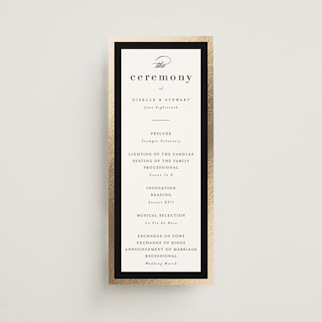 Foil-Pressed Wedding Programs