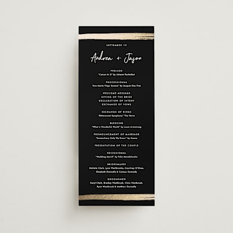 Foil-Pressed Wedding Programs