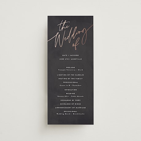 Foil-Pressed Wedding Programs
