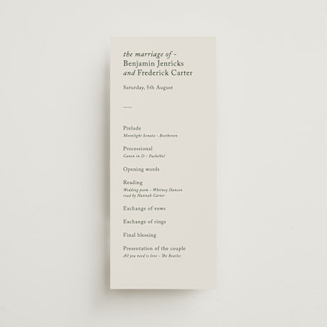 Wedding Programs