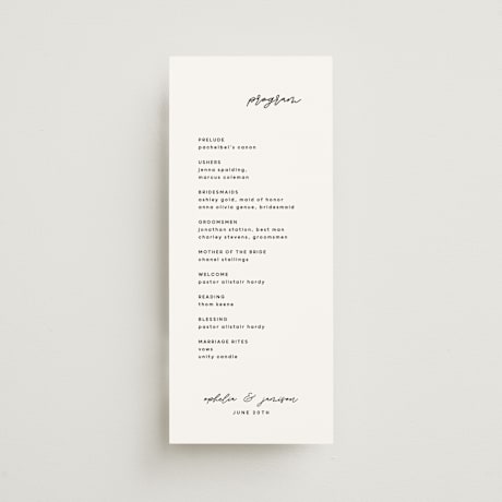 Wedding Programs