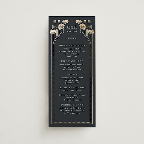 Foil-Pressed Long Menus