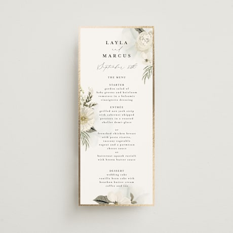 Foil-Pressed Long Menus