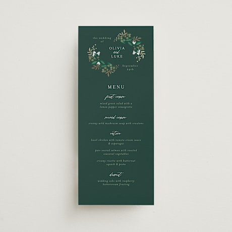 Foil-Pressed Long Menus