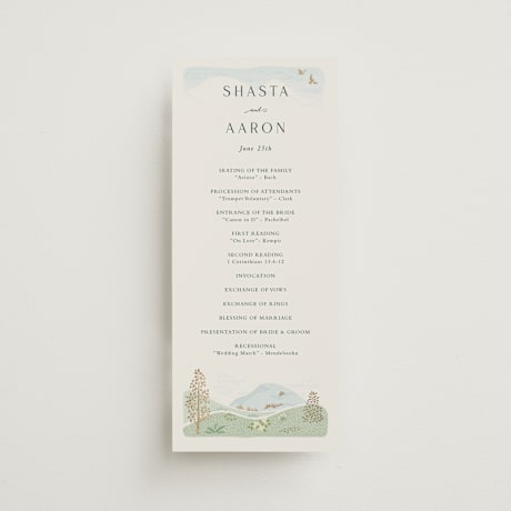 Foil-Pressed Wedding Programs
