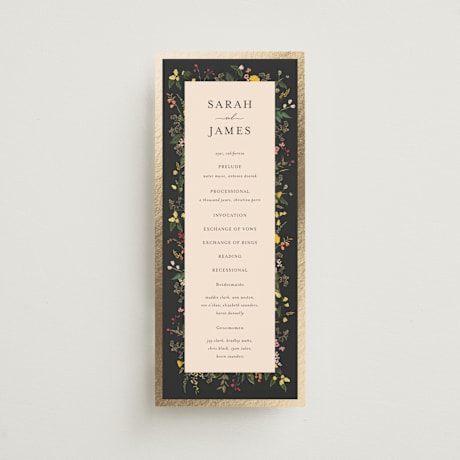 Foil-Pressed Wedding Programs