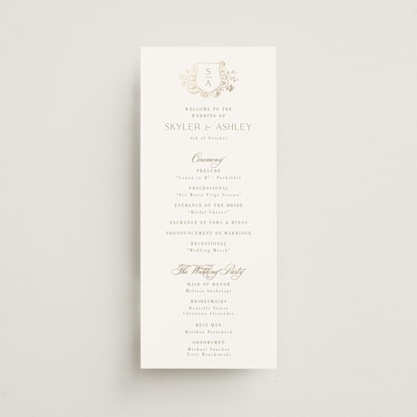 Foil-Pressed Wedding Programs