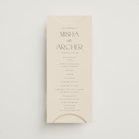 Foil-Pressed Wedding Programs