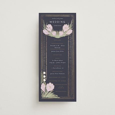 Foil-Pressed Wedding Programs