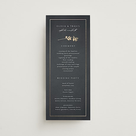 Foil-Pressed Wedding Programs