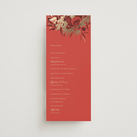 Foil-Pressed Wedding Programs