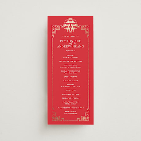 Foil-Pressed Wedding Programs