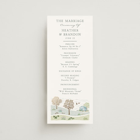 Foil-Pressed Wedding Programs