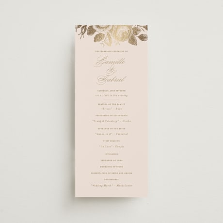 Foil-Pressed Wedding Programs