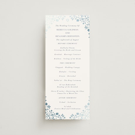 Foil-Pressed Wedding Programs